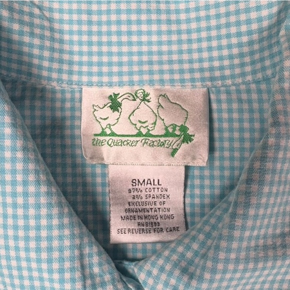 Quacker Factory Women’s Small Blue Gingham Embroidered Floral Jacket Cottage0036 - Picture 8 of 8